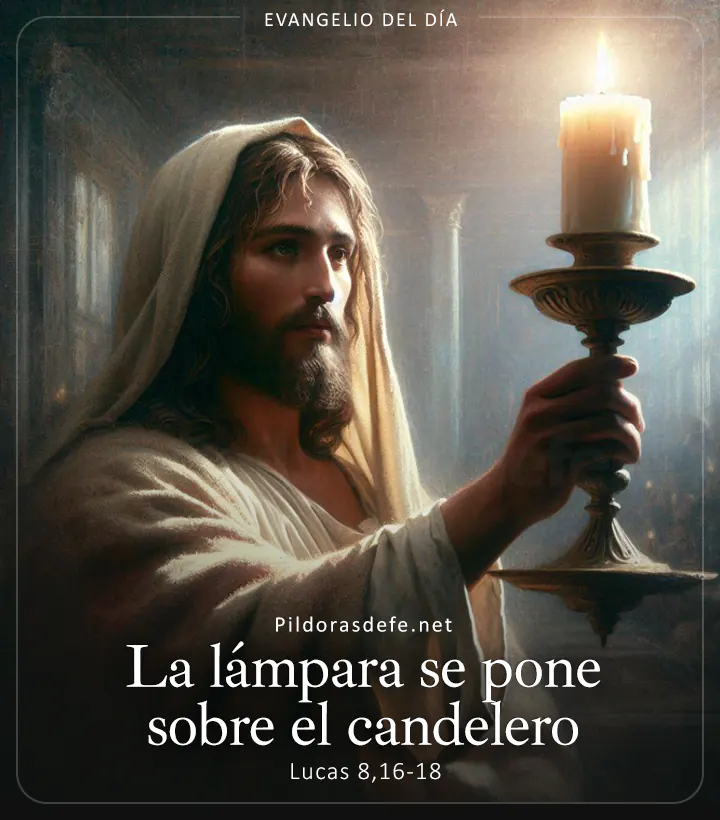 Evangelio de hoy, Lucas 8,16-18: La lámpara se coloca sobre el candelero para iluminar