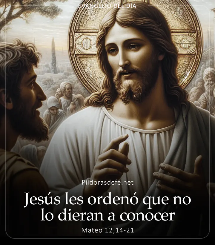 Evangelio de hoy, Mateo 12,14-21: Jesús les ordenó severamente que no lo dieran a conocer