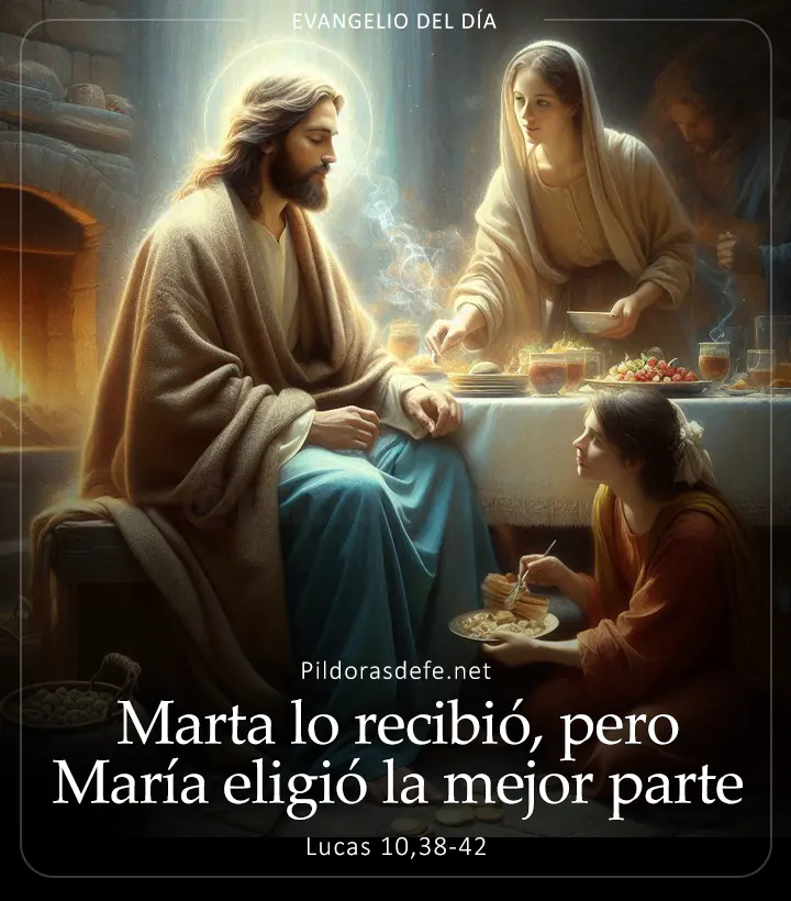 Evangelio de hoy, Lucas 10,38-42: Marta lo recibió, pero María ha elegido la mejor parte