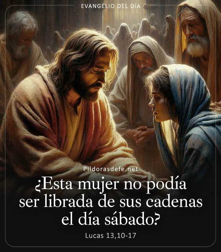 Evangelio de hoy, Lucas 13,10-17: ¿Esta mujer no podía ser librada de sus cadenas el día sábado?