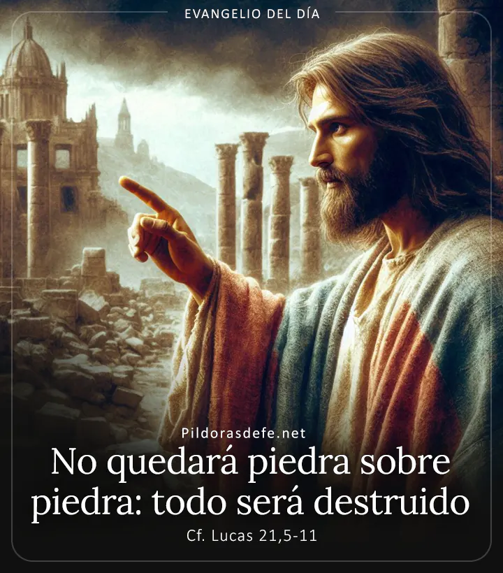 Evangelio de hoy, Lucas 21,5-11: No quedará piedra sobre piedra: todo será destruido