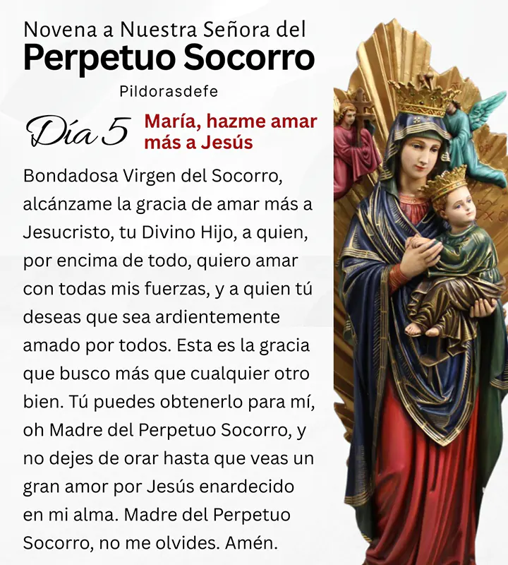Novena a la Virgen del Perpetuo Socorro, día 5