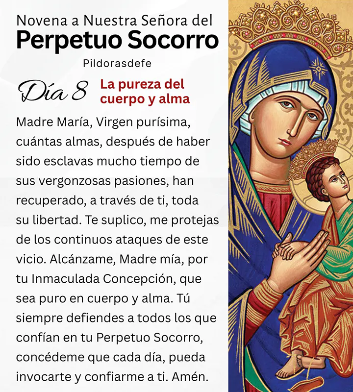 Novena a la Virgen del Perpetuo Socorro, día 8
