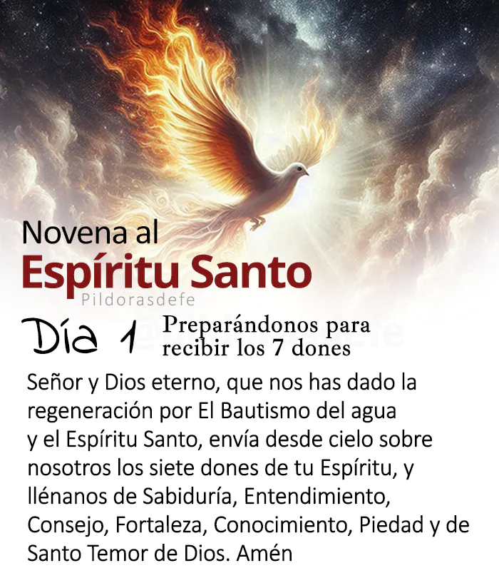 Oración del día 1 de la Novena al Espíritu Santo: Pentecostés