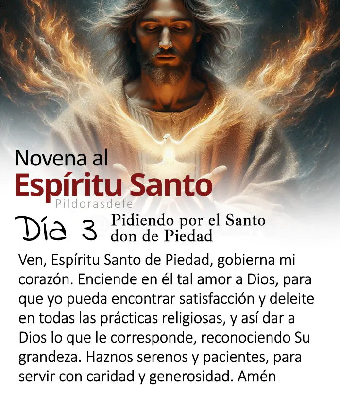 Oración del día 3 de la Novena al Espíritu Santo: Pentecostés