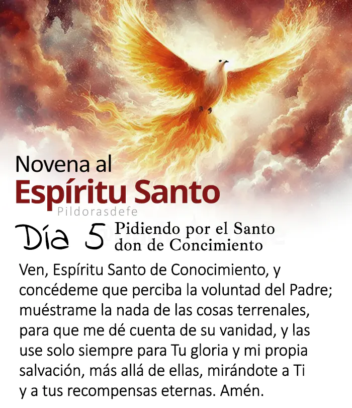 Oración del día 5 de la Novena al Espíritu Santo: Pentecostés