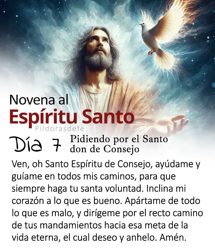 Oración del día 7 de la Novena al Espíritu Santo: Pentecostés