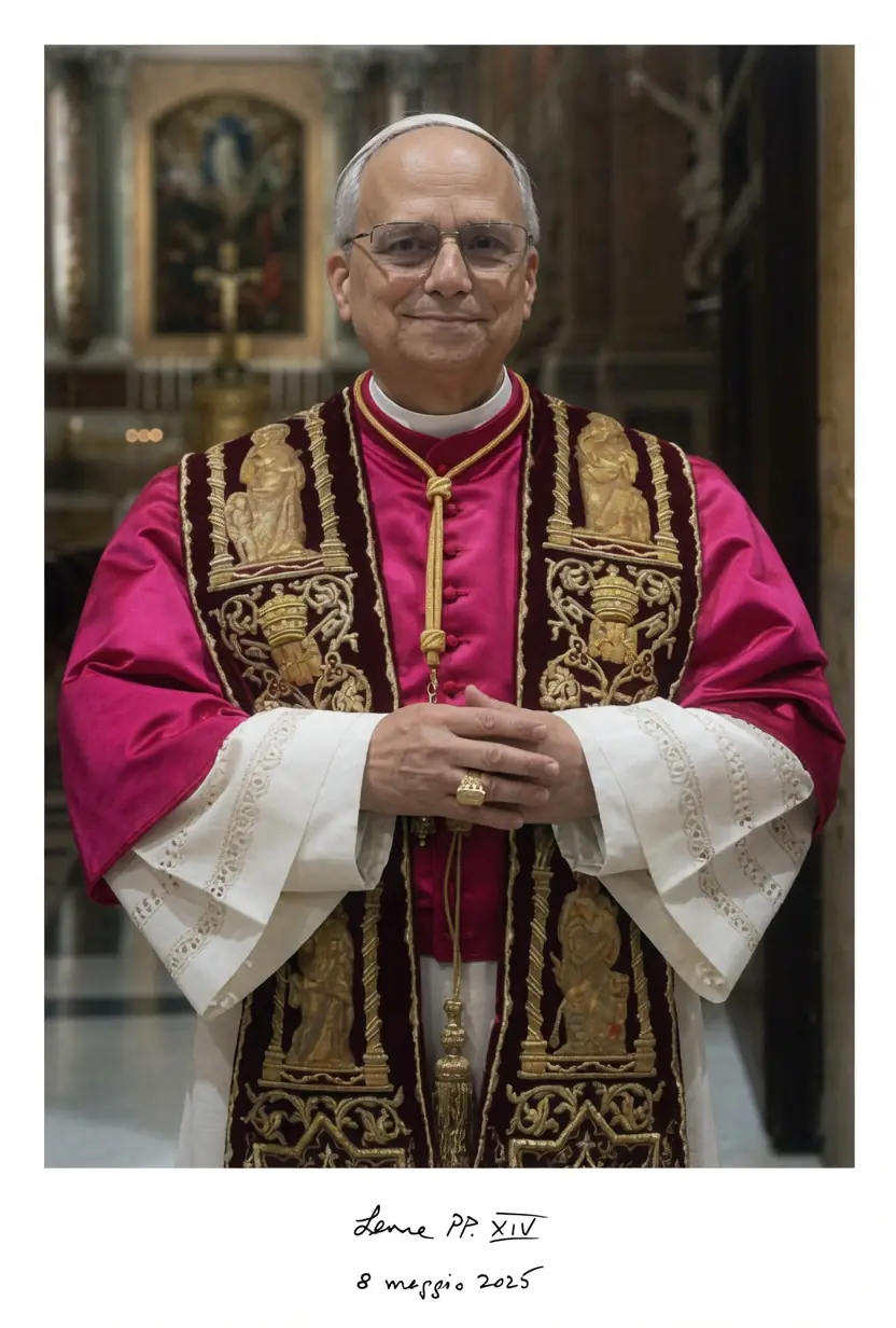 Official portrait and signature of His Holiness, Pope Leo XIV, published by the Vatican