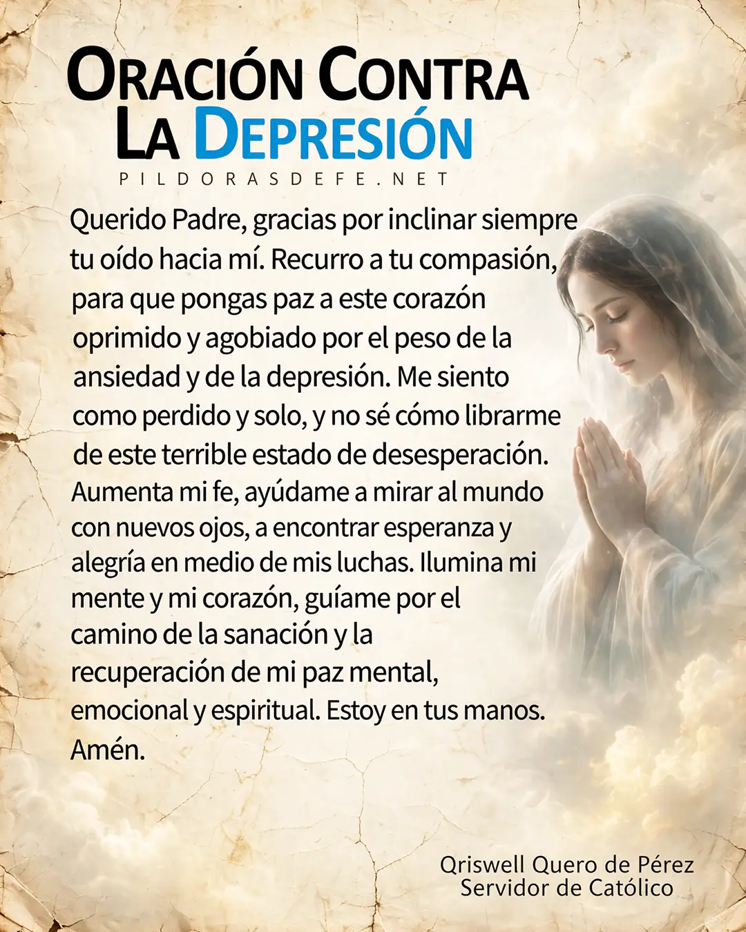 Oración contra la depresión y la ansiedad