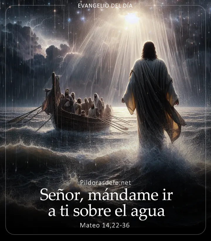Evangelio de hoy, Mateo 14,22-36: Señor, si eres tú, mándame ir a ti sobre el agua