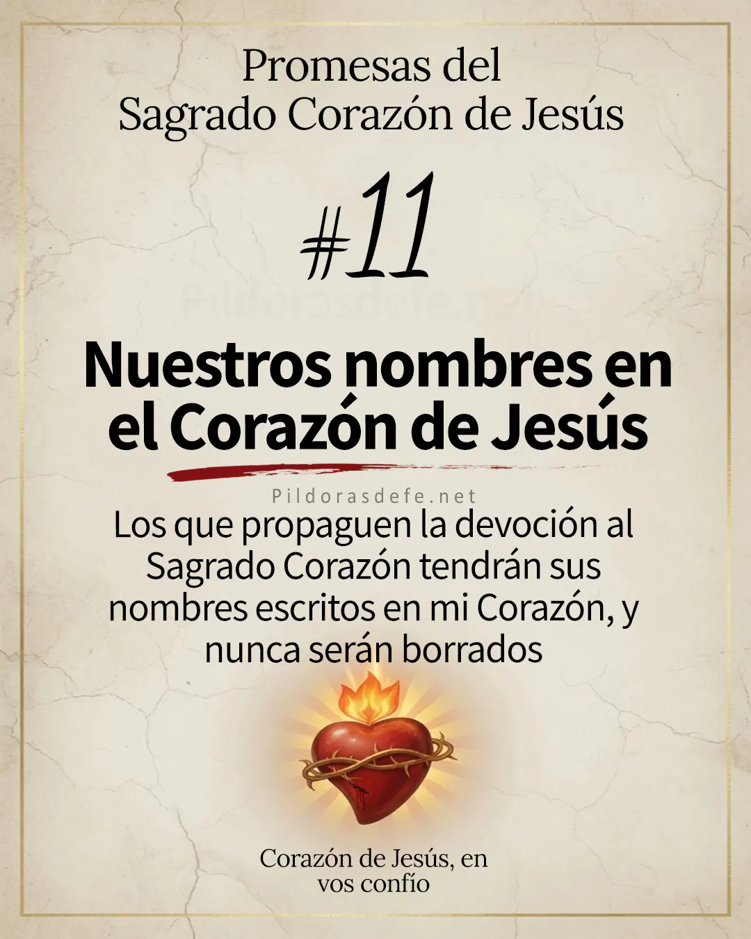 Promesa del Sagrado Corazón de Jesús #11: 