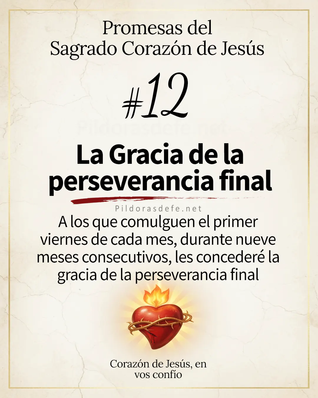 Promesa del Sagrado Corazón de Jesús #12: 