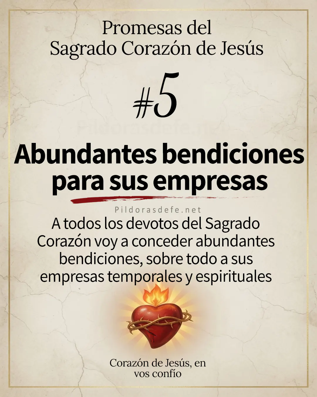 Promesa del Sagrado Corazón de Jesús #5: 