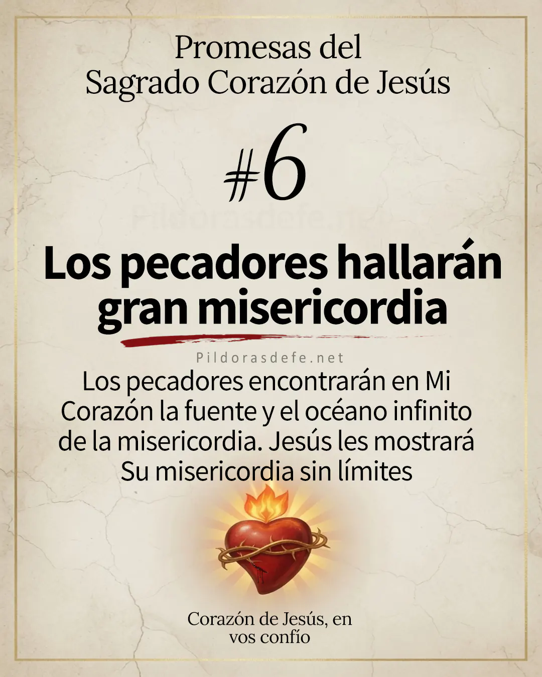 Promesa del Sagrado Corazón de Jesús #6: 