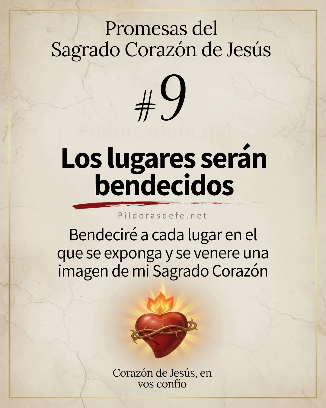 Promesa del Sagrado Corazón de Jesús #9: 