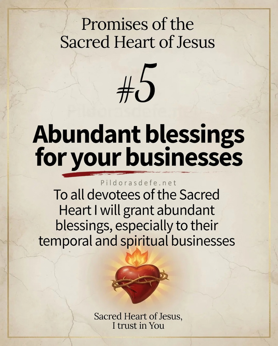Promise 5 Sacred Heart of Jesus Promise of the Sacred Heart of Jesus #5: