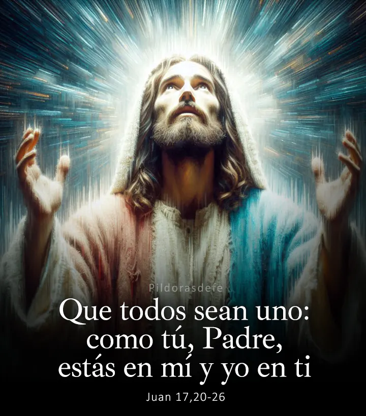 Evangelio de hoy, Juan 17,20-26: Que todos sean uno: como tú, Padre, estás en mí y yo en ti