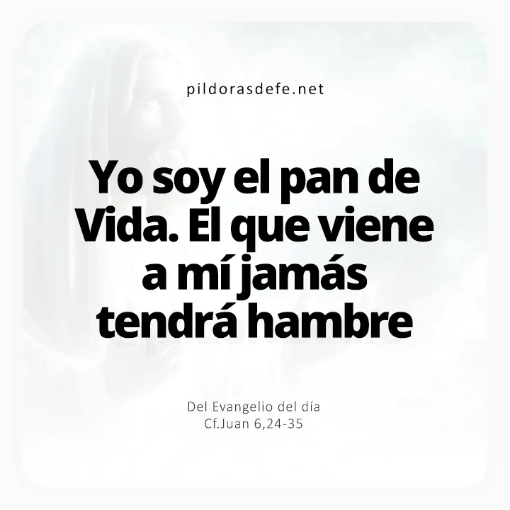 Evangelio de hoy Juan 6,24-35: Quien viene a mí jamás tendrá hambre