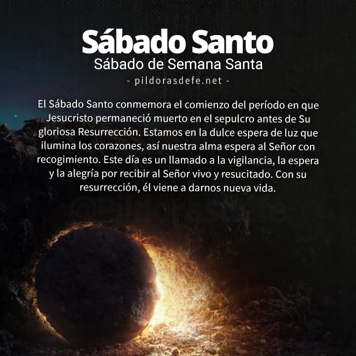 Reflexión y oración para el Sábado Santo, Sábado de Semana Santa