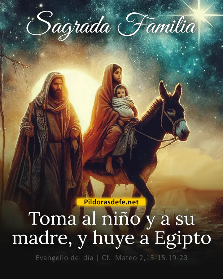 Evangelio de hoy, Mateo 2,13-15.19-23: Toma al niño y a su madre, y huye a Egipto
