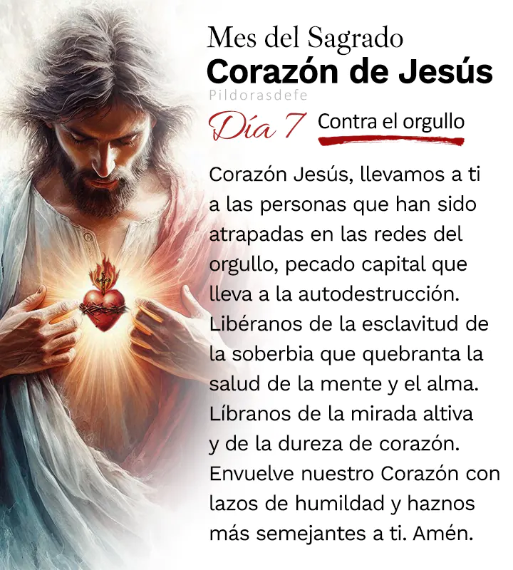 Oración al Corazón de Jesús para el día 7 de junio, mes del Sagrado Corazón