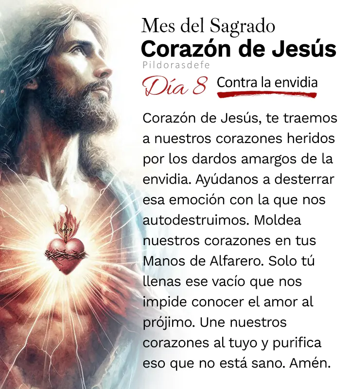 Oración al Corazón de Jesús para el día 8 de junio, mes del Sagrado Corazón