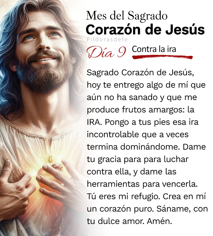 Oración al Corazón de Jesús para el día 9 de junio, mes del Sagrado Corazón