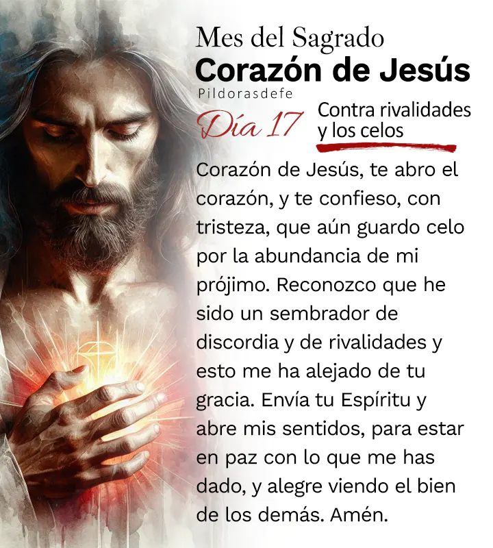 Oración al Corazón de Jesús para el día 17 de junio, mes del Sagrado Corazón