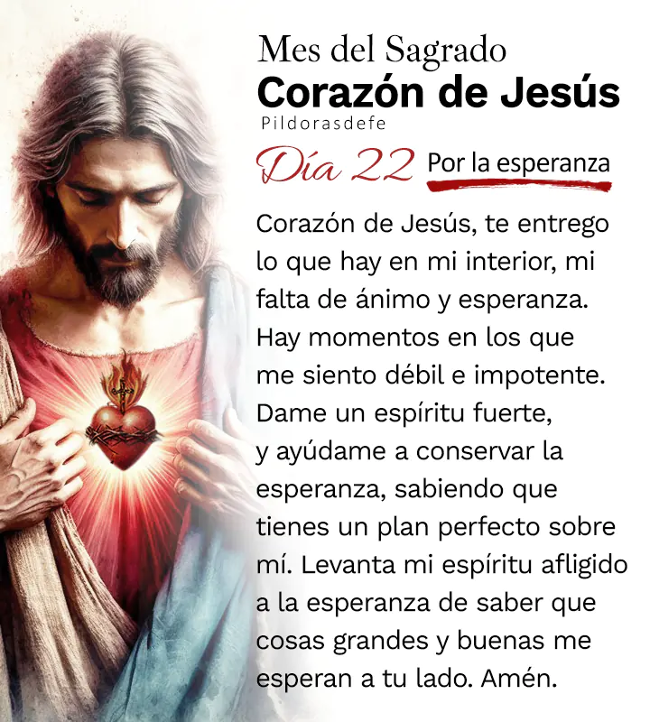 Sagrado Corazon de Jesus Devocion 22 Oración al Corazón de Jesús, día 22