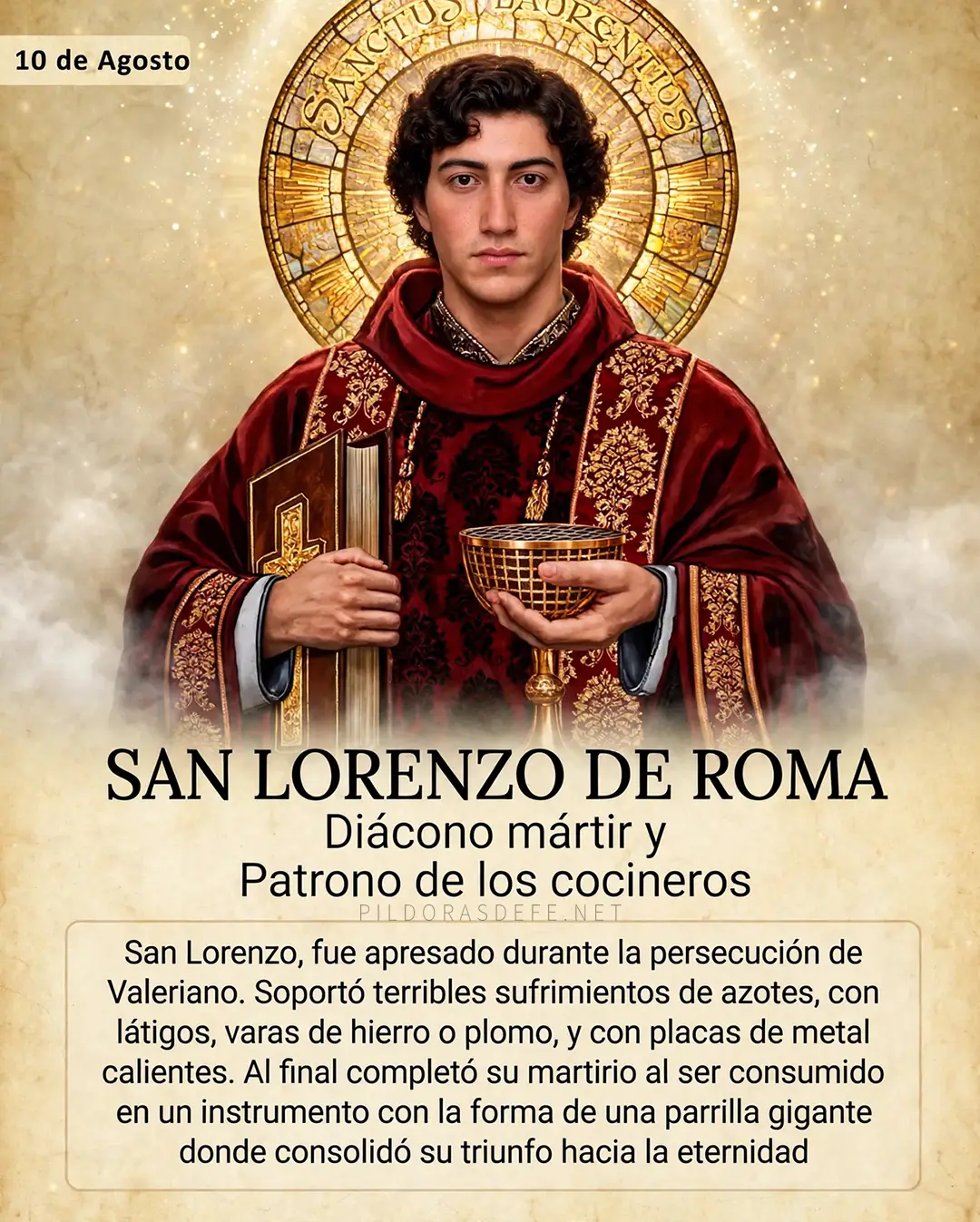San Lorenzo, Diácono mártir y santo patrono de los cocineros