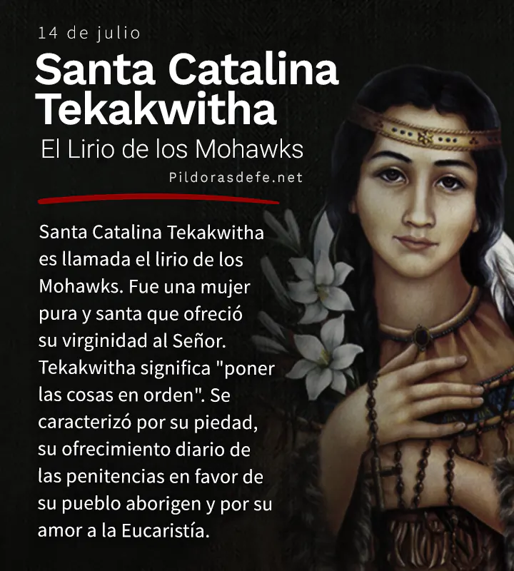 Santa Catalina Tekakwitha, patrona de la naturaleza