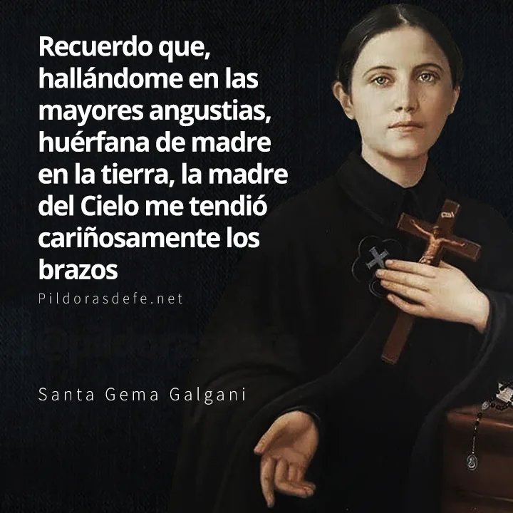 Santa Gema Galgani: Frase sobre la Virgen María