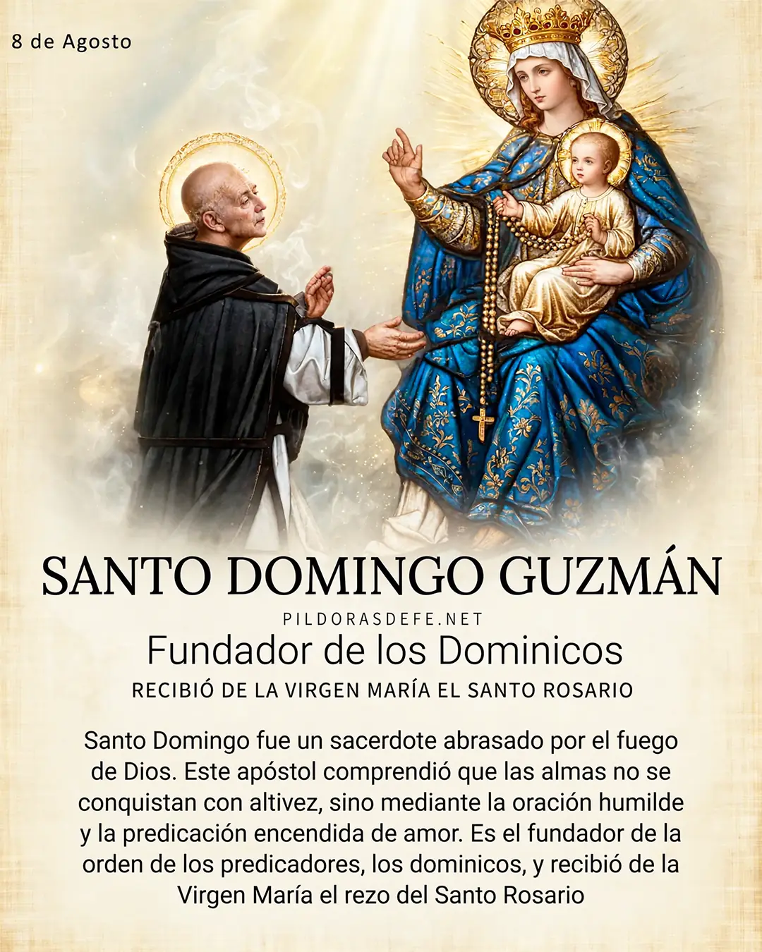 Santo Domingo de Guzmán, fundador de los dominicos