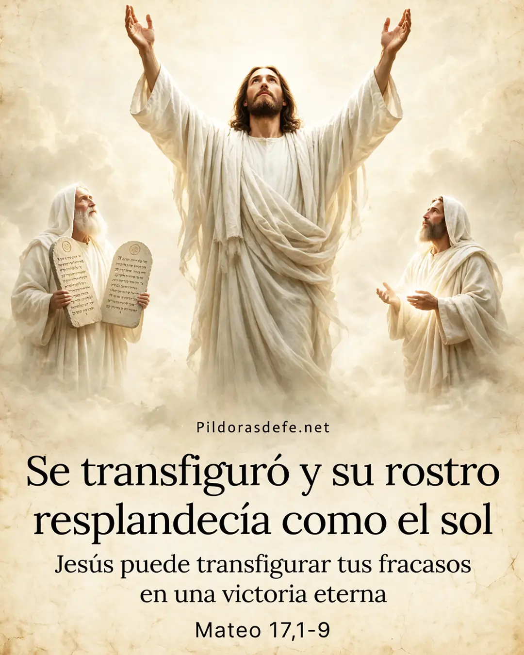 Evangelio de hoy Jueves, Mateo 17,1-9: Su rostro resplandecía como el sol