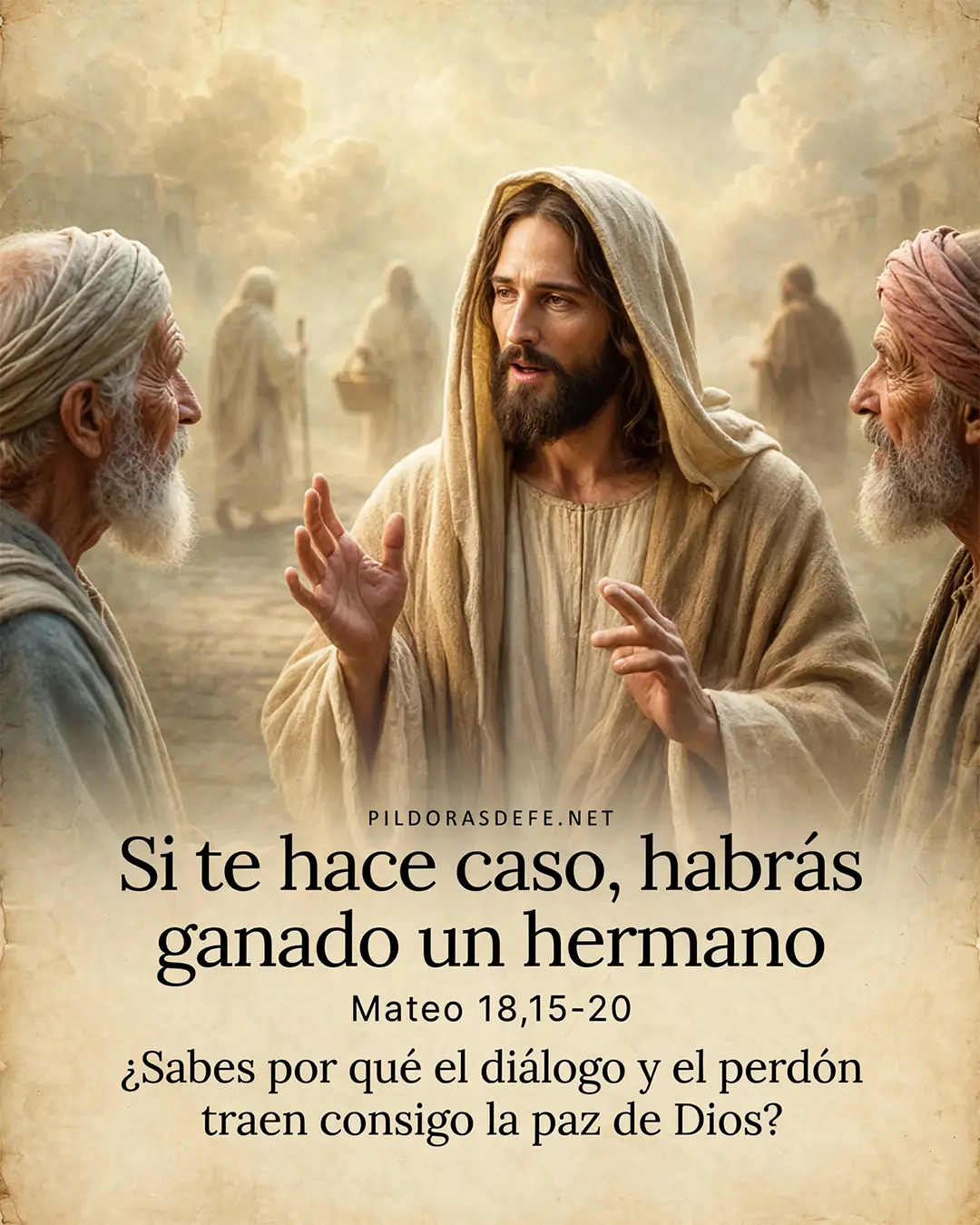 Santo Evangelio del dia Miercoles Mateo 18 15 20 Santo Evangelio del día Miércoles, Mateo 18,15-20: Si te hace caso, habrás ganado un hermano