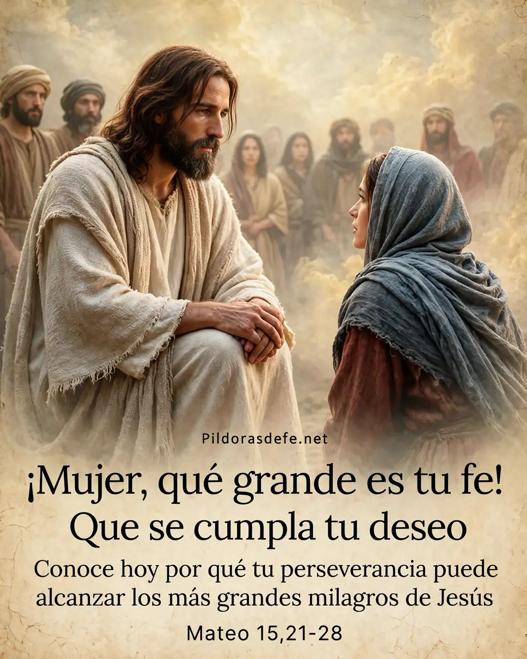 Santo Evangelio del dia Miercoles San Mateo 15 21 28 Evangelio de hoy Miércoles, Mateo 15,21-28: ¡Mujer, qué grande es tu fe!
