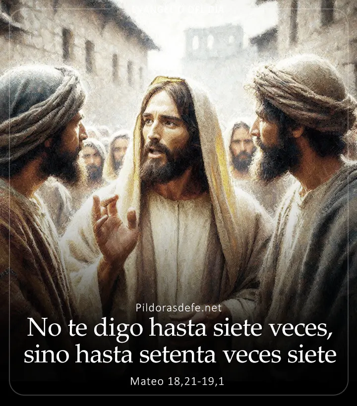 Evangelio de hoy, Mateo 18,21-19,1: No te digo hasta siete veces, sino hasta setenta veces siete