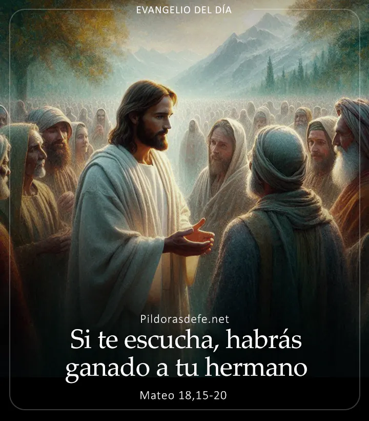 Evangelio de hoy, Mateo 18,15-20: Si te escucha, habrás ganado a tu hermano