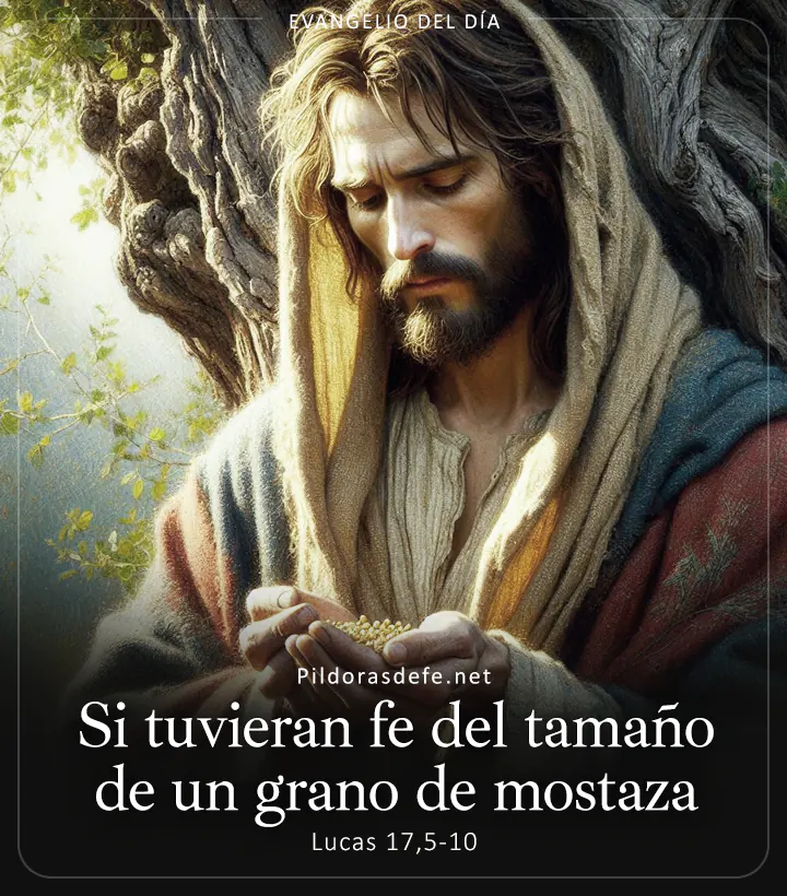 Evangelio de hoy, Lucas 17,5-10: Si tuvieran fe del tamaño de un grano de mostaza