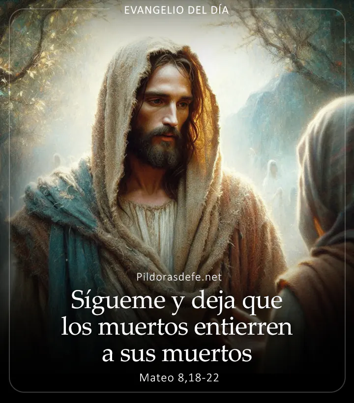 Evangelio de hoy, Mateo 8,18-22: Sígueme y deja que los muertos entierren a sus muertos