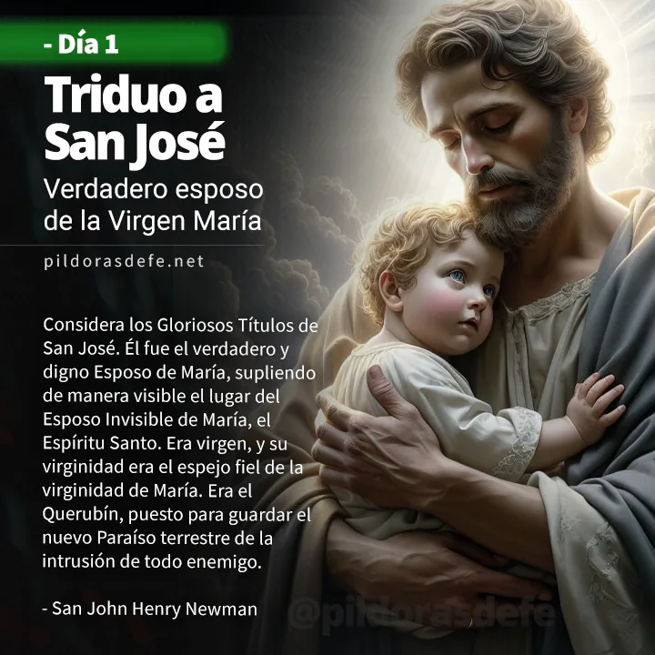 Triduo a San José, primer día: San José, verdadero esposo de María