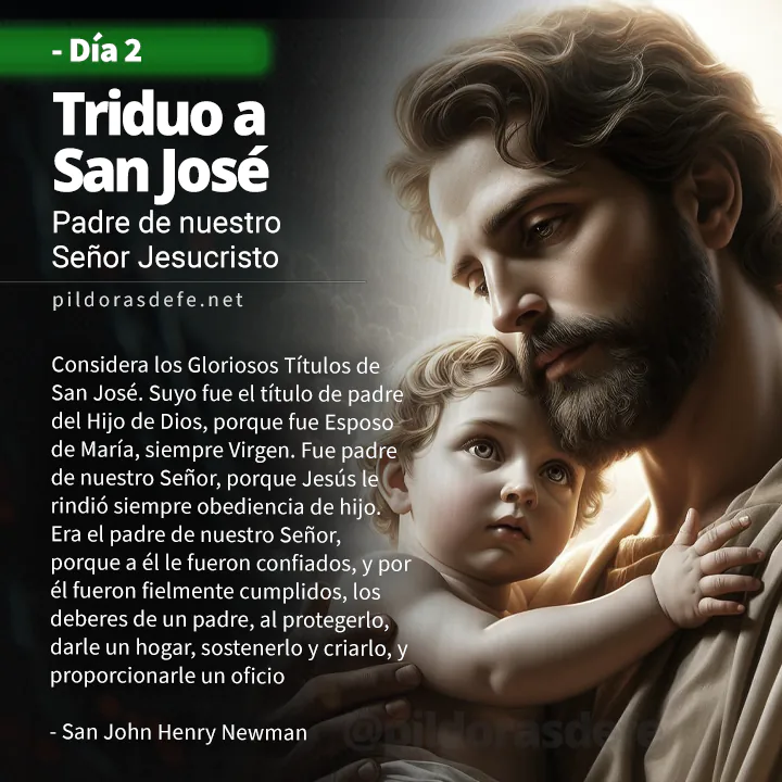Triduo a San José, segundo día: San José, Padre de nuestro Señor Jesucristo