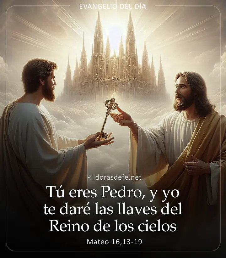 Evangelio de hoy, Mateo 16,13-19: Tú eres Pedro, y yo te daré las llaves del Reino de los cielos