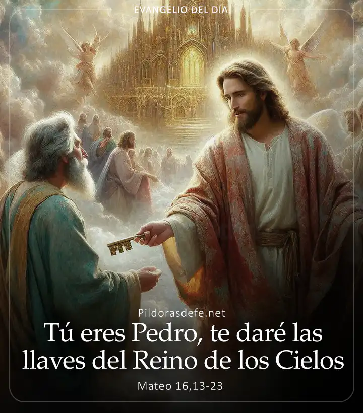 Evangelio de hoy, Mateo 16,13-23: Tú eres Pedro, te daré las llaves del Reino de los Cielos 