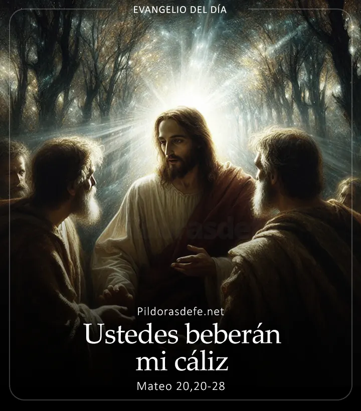 Evangelio de hoy, Mateo 20,20-28: Ustedes beberán mi cáliz