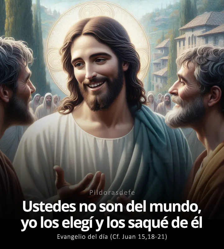 Evangelio de hoy, Juan 15,18-21: Ustedes no son del mundo, sino que yo los elegí y los saqué de él