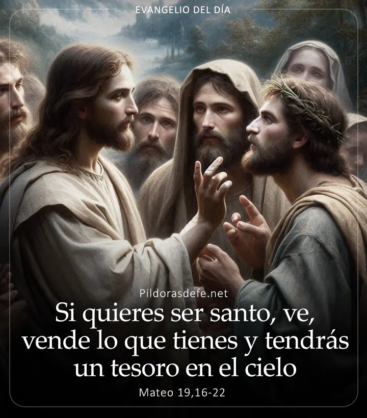 Evangelio de hoy, Mateo 19,16-22: Si quieres ser perfecto, ve, vende lo que tienes y tendrás un tesoro