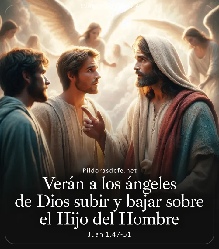 Evangelio de hoy, Juan 1,47-51: Verán a los ángeles de Dios subir y bajar sobre el Hijo del Hombre