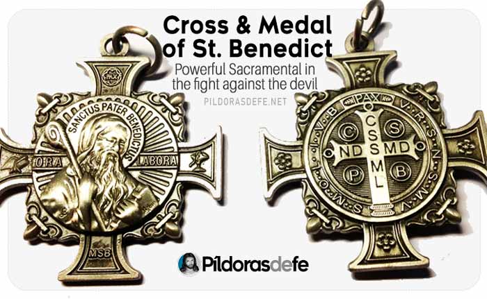 Exorcism blessing medal of saint benedict - Front and Reverse