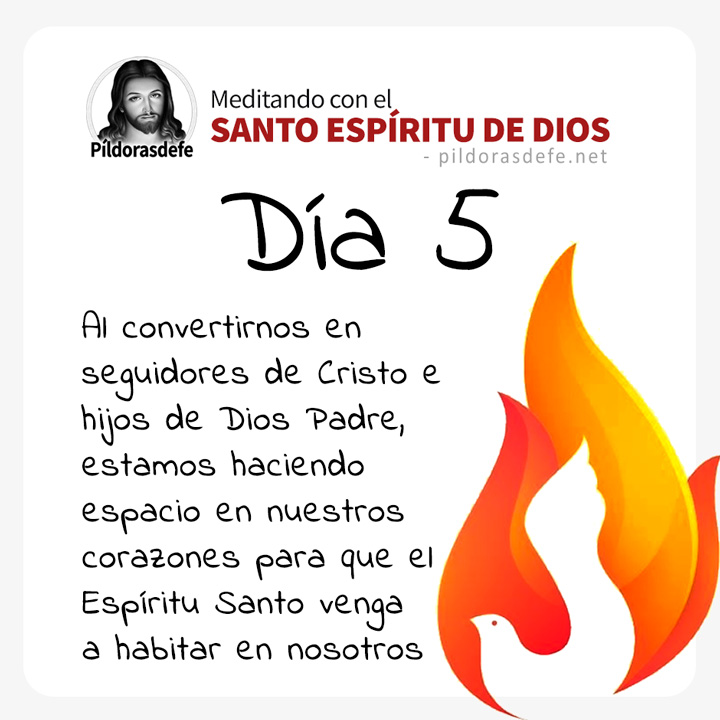 Meditación para el día 5 de la Novena al Espíritu Santo (Pentecostés)